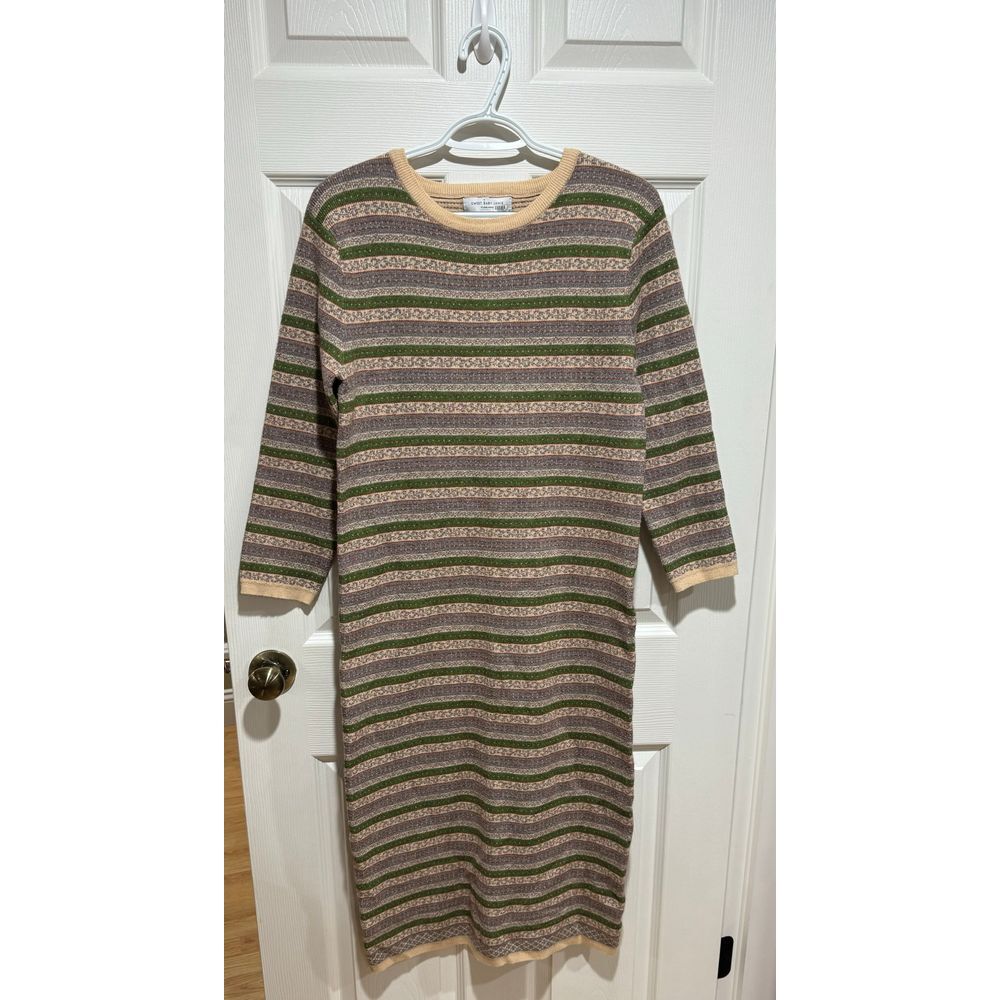 Women's Sweet Baby Jamie Novelty Striped Sweater‎ Dress Size Large